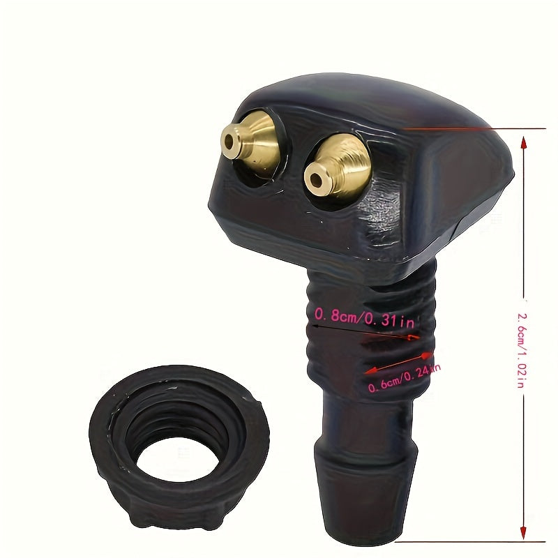 2pcs Universal Car Windshield Washer Nozzle Kit Adjustable Front Window Water Sprayer