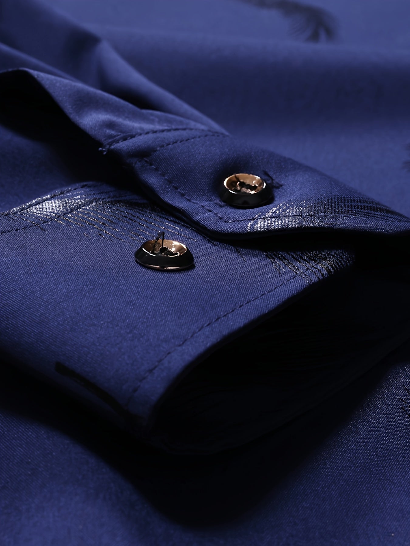 Мужская рубашка с длинным рукавом с золотым перьевым принтом, полиэстер, формальный, тканая, облегающий крой