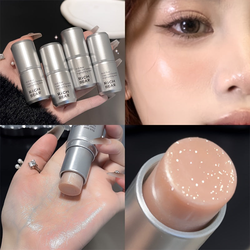 Barra de iluminador en gel ligero con hidratación para mujer, brillo natural y contorno