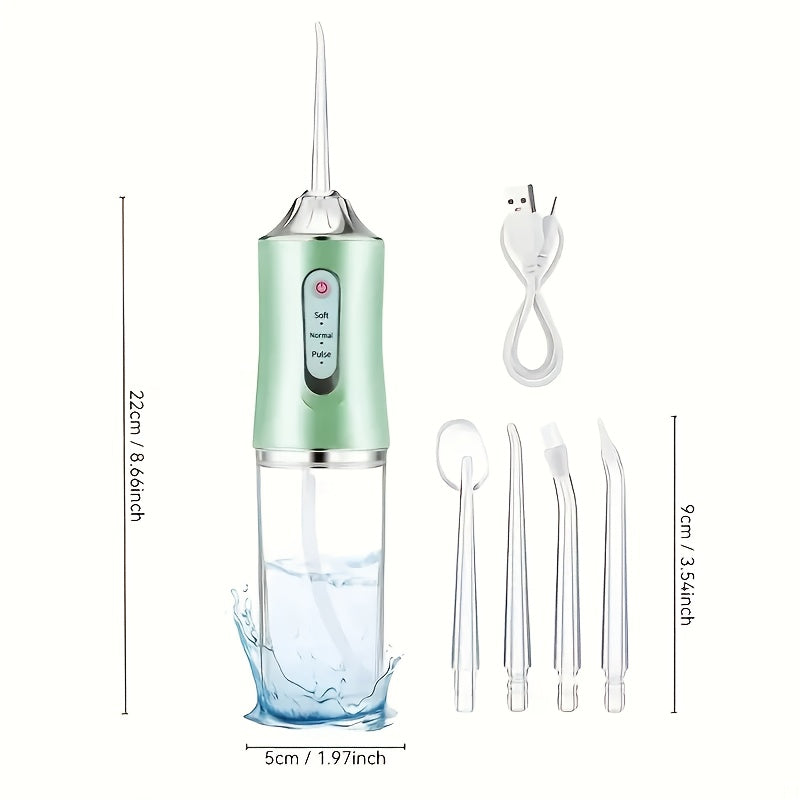 Electric Water Flosser for Adults, IPX7 Waterproof, 4 Nozzles, 3 Colors