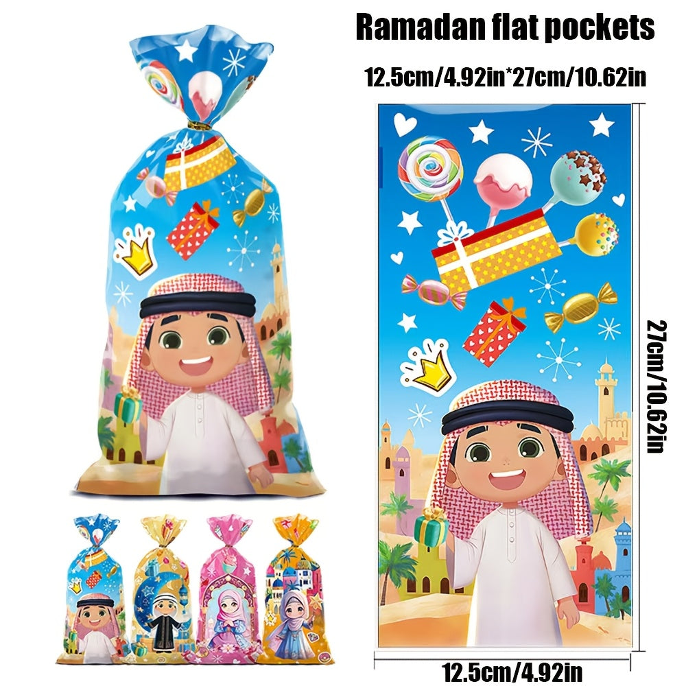 50 Moon Castle Themed Waterproof Reusable Gift Bags for Ramadan Islamic Celebrations