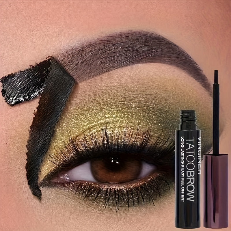 Long-Lasting Waterproof Black Brown Eyebrow Gel with Semi-Permanent Dye