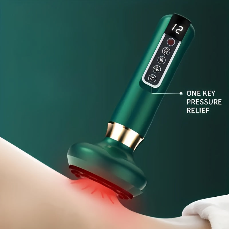 USB zaryadlash, 1200mAh batareya va uyda foydalanish uchun 5 ta filtr paxtasi bilan jihozlangan portativ 6-rejimli ko'p funksiyali massaj asbobi.