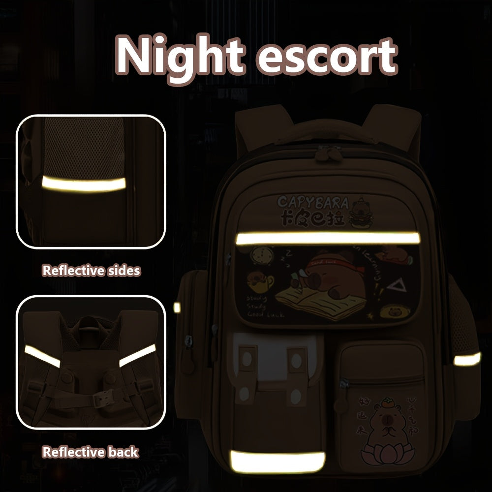 Girl Student Backpack Set 16 Inch Water-Resistant Nylon School Bag with Zipper