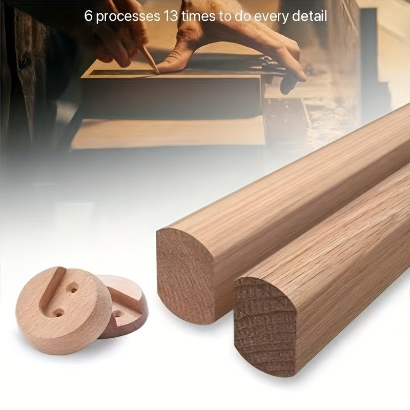 Perchero de madera de nogal macizo acabado natural, duradero, barra para armario para organización del armario