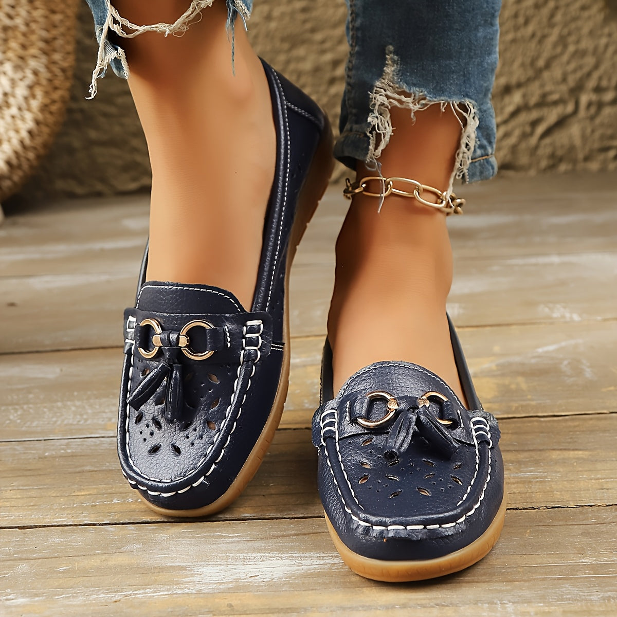 Women Breathable Casual Wedge Flats Plus Size Summer Shoes