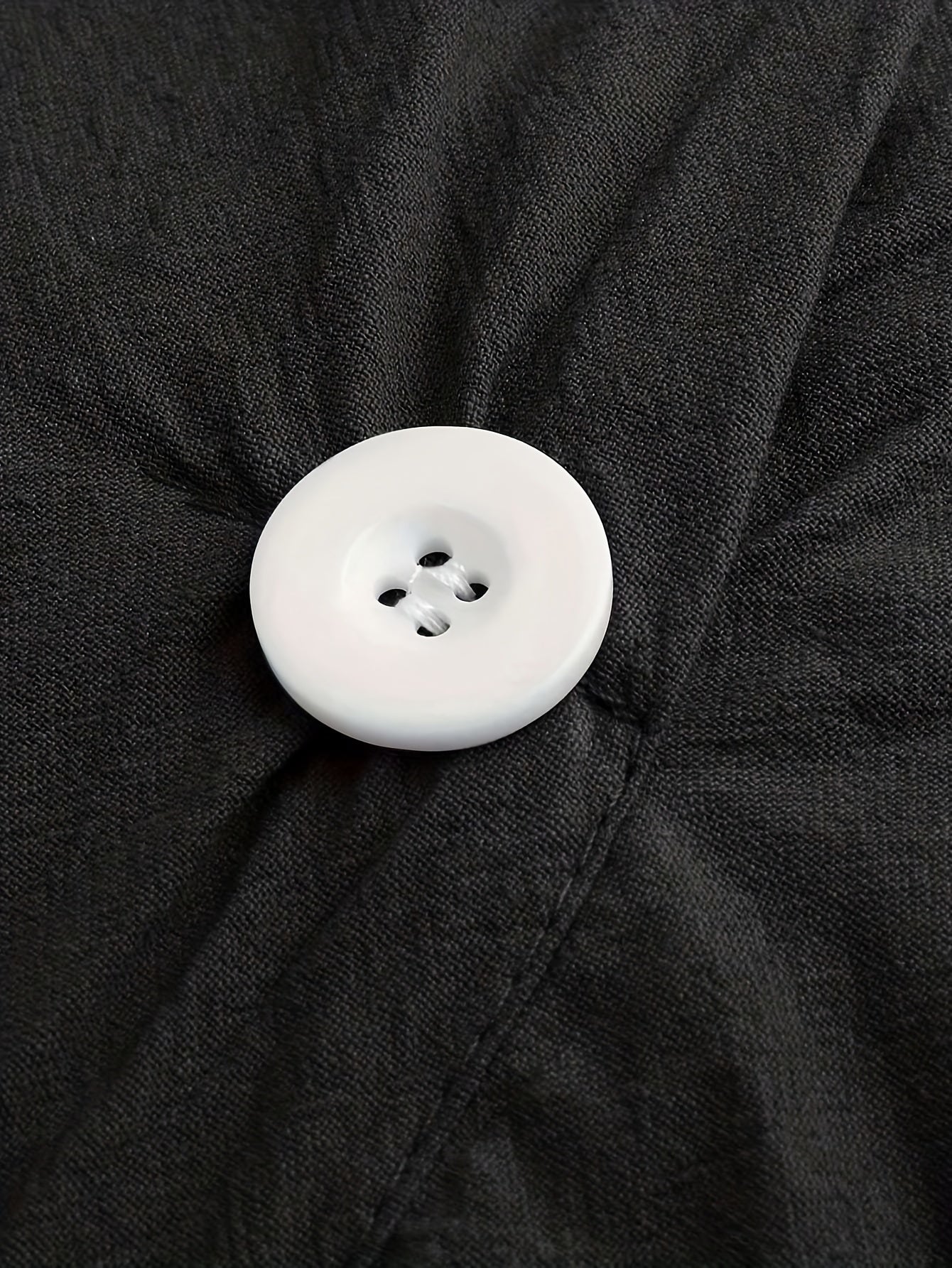 Solid Polyester V-Neck Loose Fit Blouse for Spring and Fall