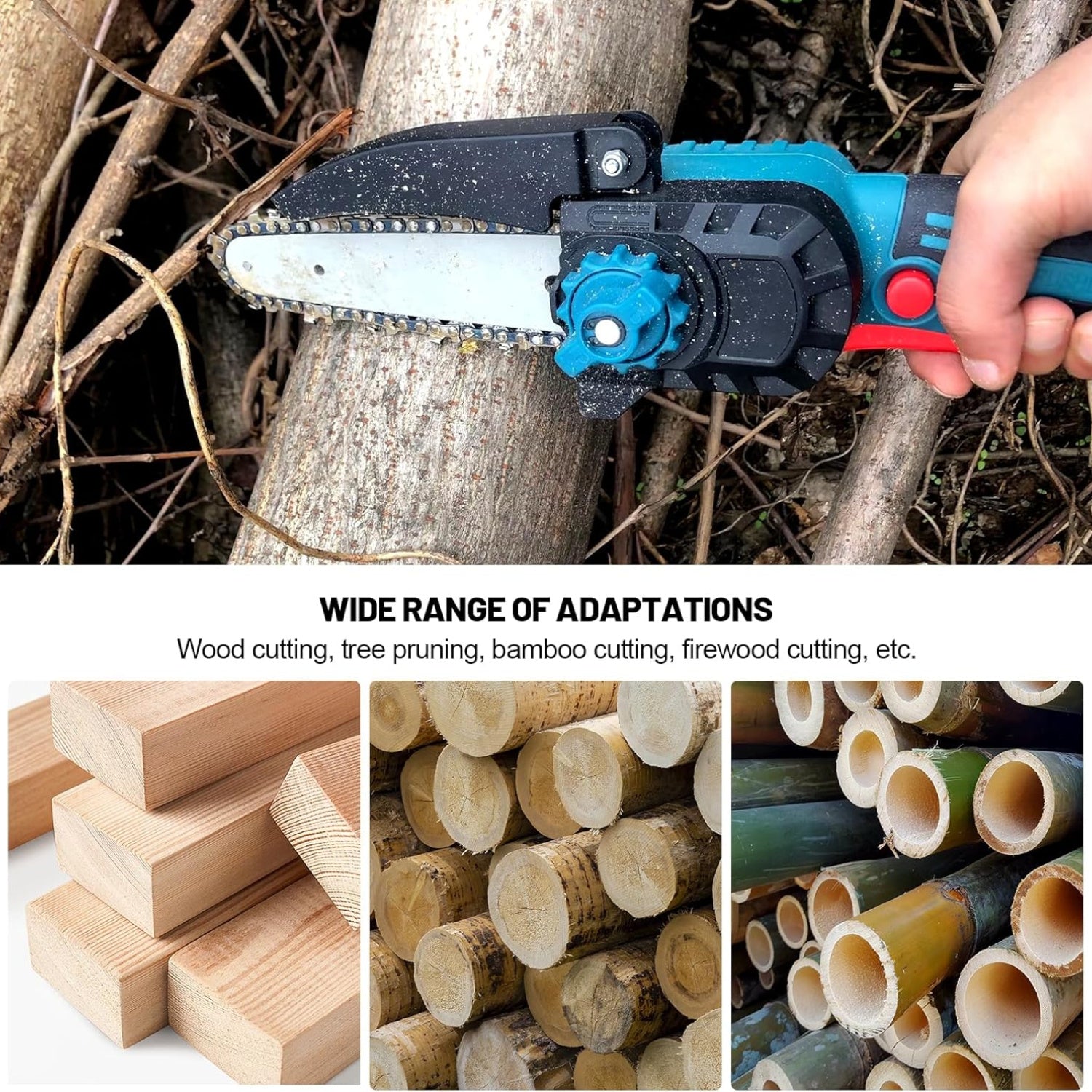 Set of 3 6-Inch Metal Chainsaw Chains for Portable Chainsaw Branch Cutting Gift for Men