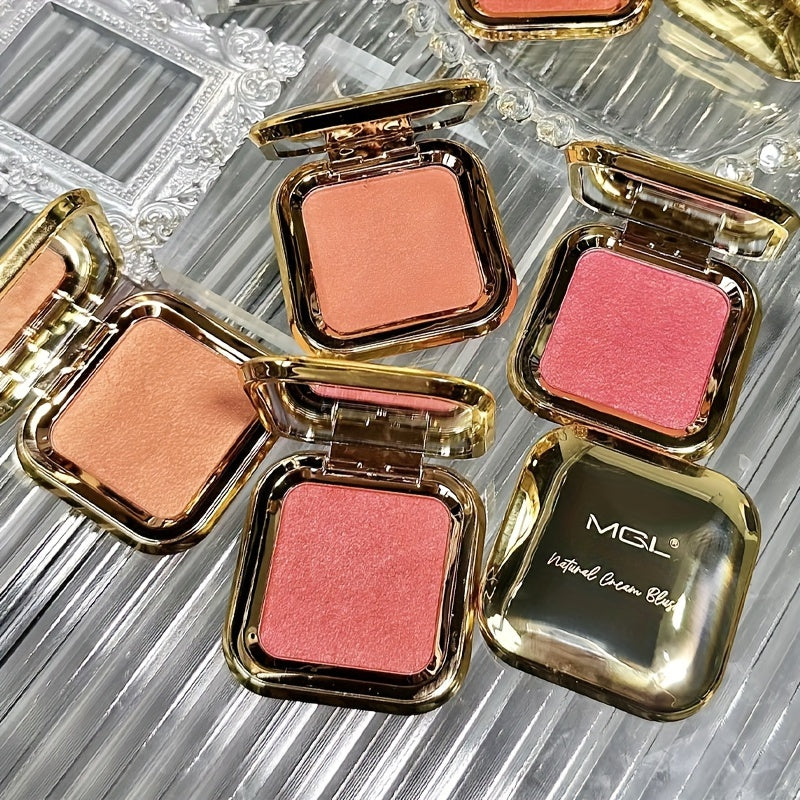 Mujeres rubor en crema en polvo mate con purpurina duradera resistente al agua color durazno rosa púrpura