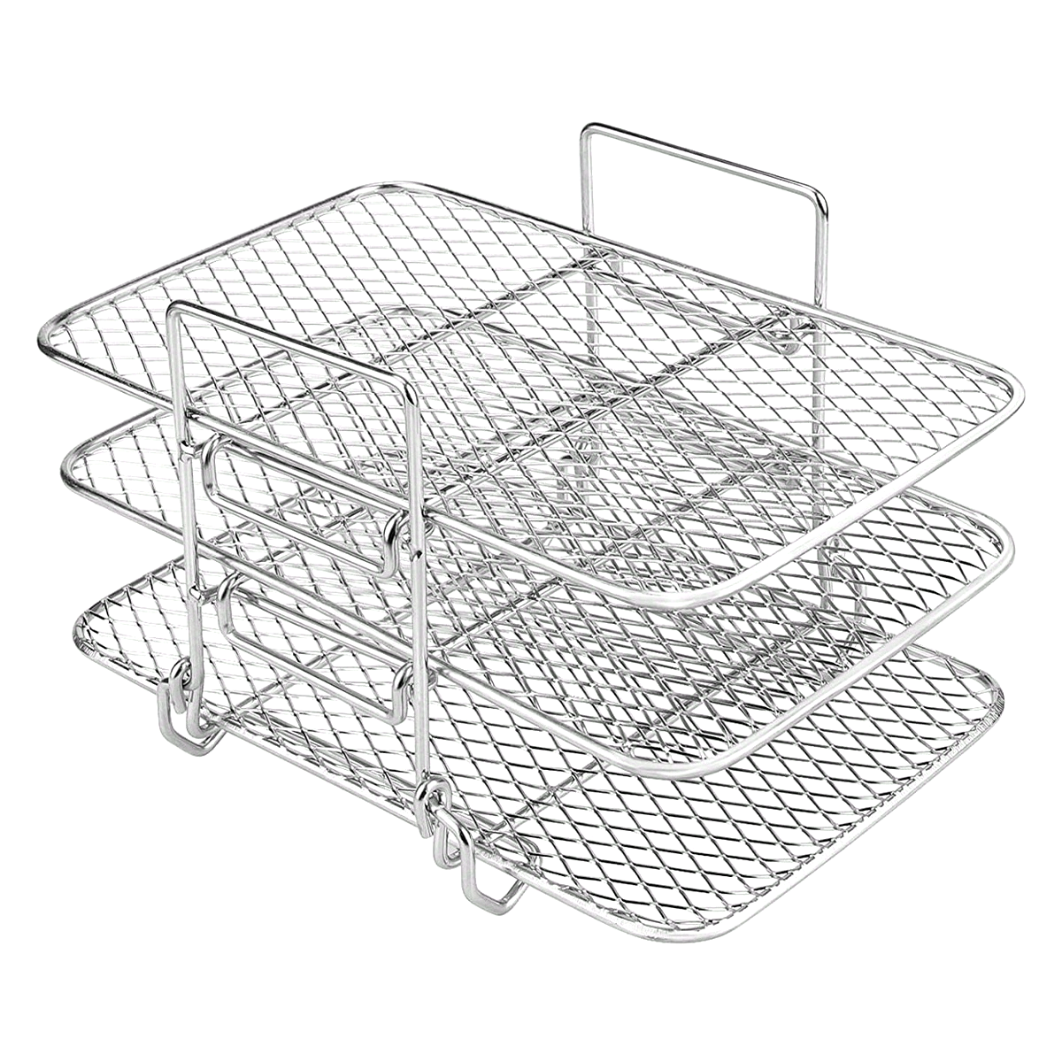 Stainless Steel Air Fryer Rack Double Basket Multi-Layer for Oven