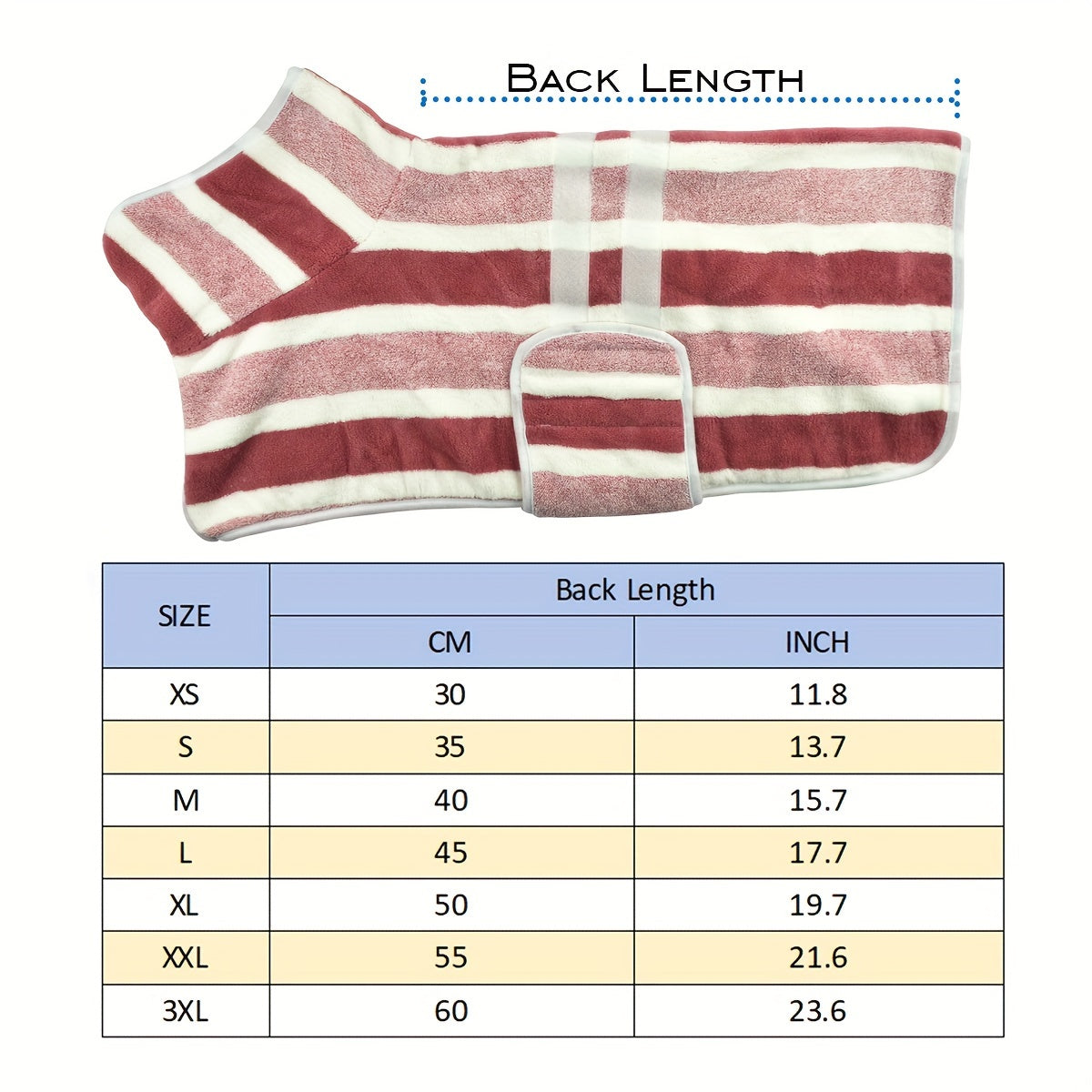 Water-Absorbing Dog Bathrobe for Wet Dogs Quick-Dry Polyester Towel for Baths Walks Swimming