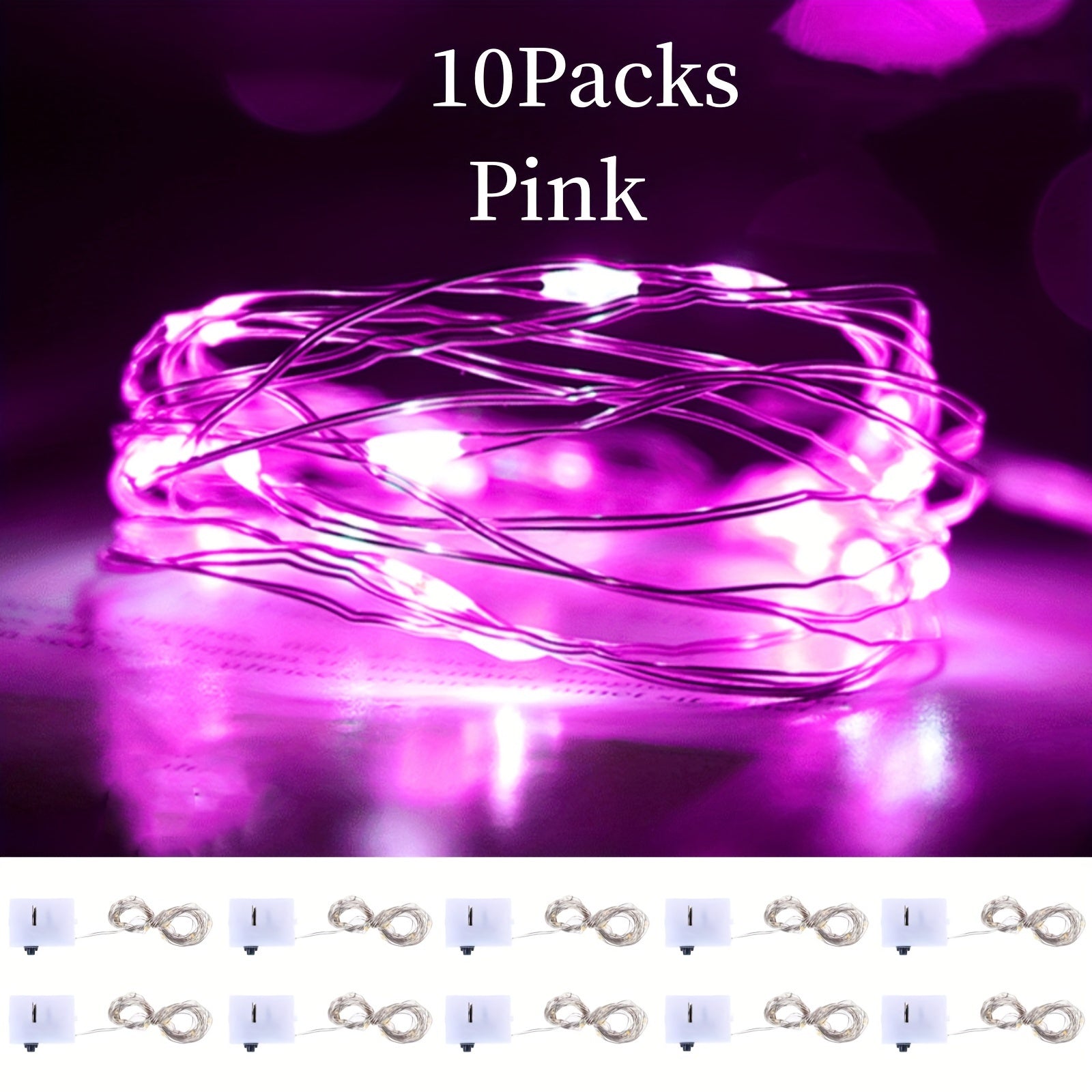 Luces de cadena LED paquete de 10 para decoración interior de 99cm a 300cm con 10-30 LEDs