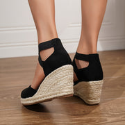 Women's Wedge Espadrille Summer Shoes Casual Elastic Band Comfortable