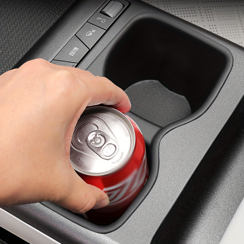 Car Interior Center Console Cup Holder Organizer Black Durable Plastic