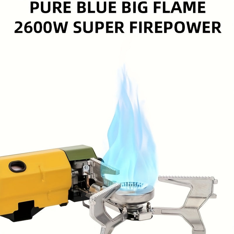 Versatile Camping Stove with Rotatable Support and Bottle Opener for Outdoor Cooking