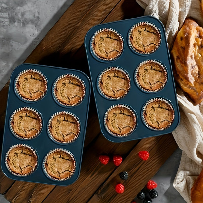 Silicone Muffin Pan 6 Cavity Non-Stick Cupcake Mold for Baking Pudding Kitchen Gadgets