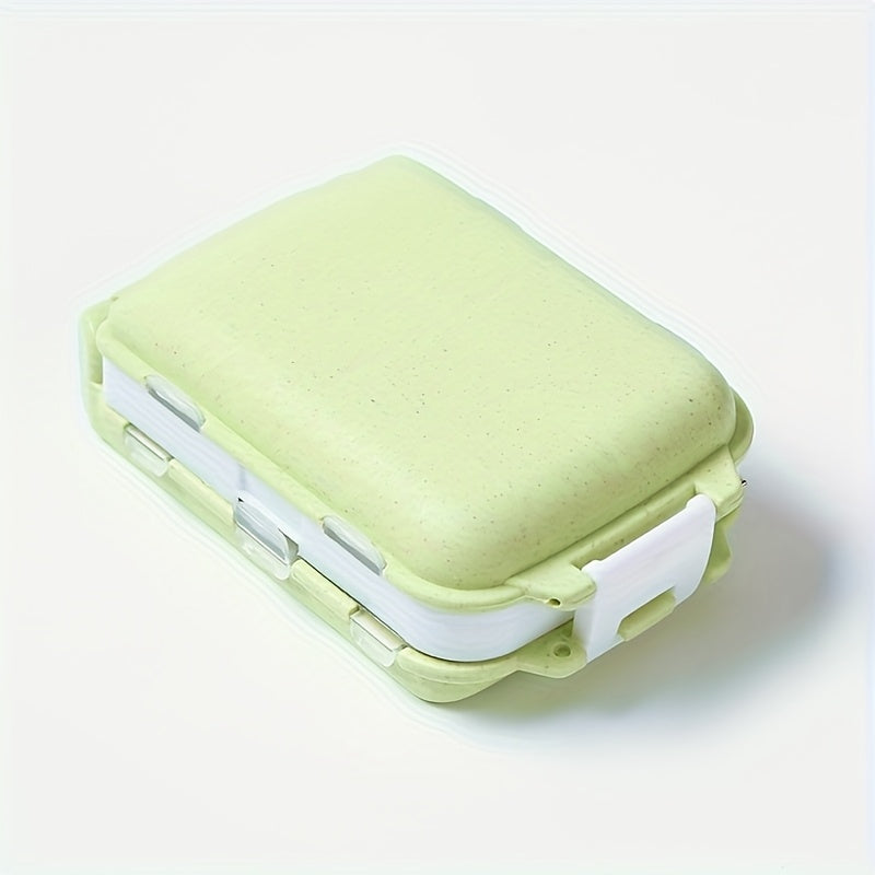 Portable Medicine Box Foldable Travel First Aid Organizer with 8 Compartments