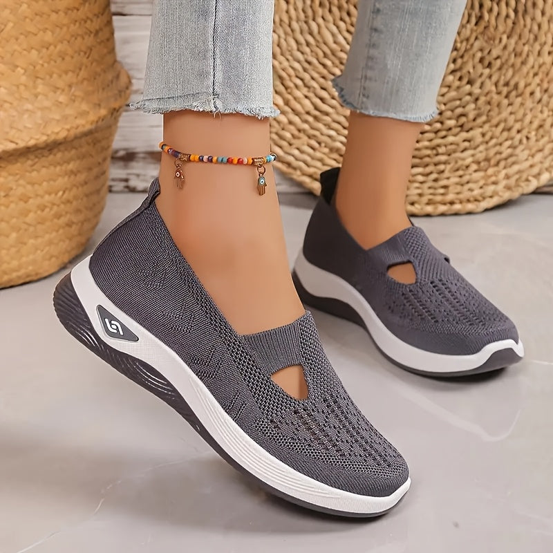Women's Mesh Slip-On Sneakers Lightweight Casual Walking Shoes