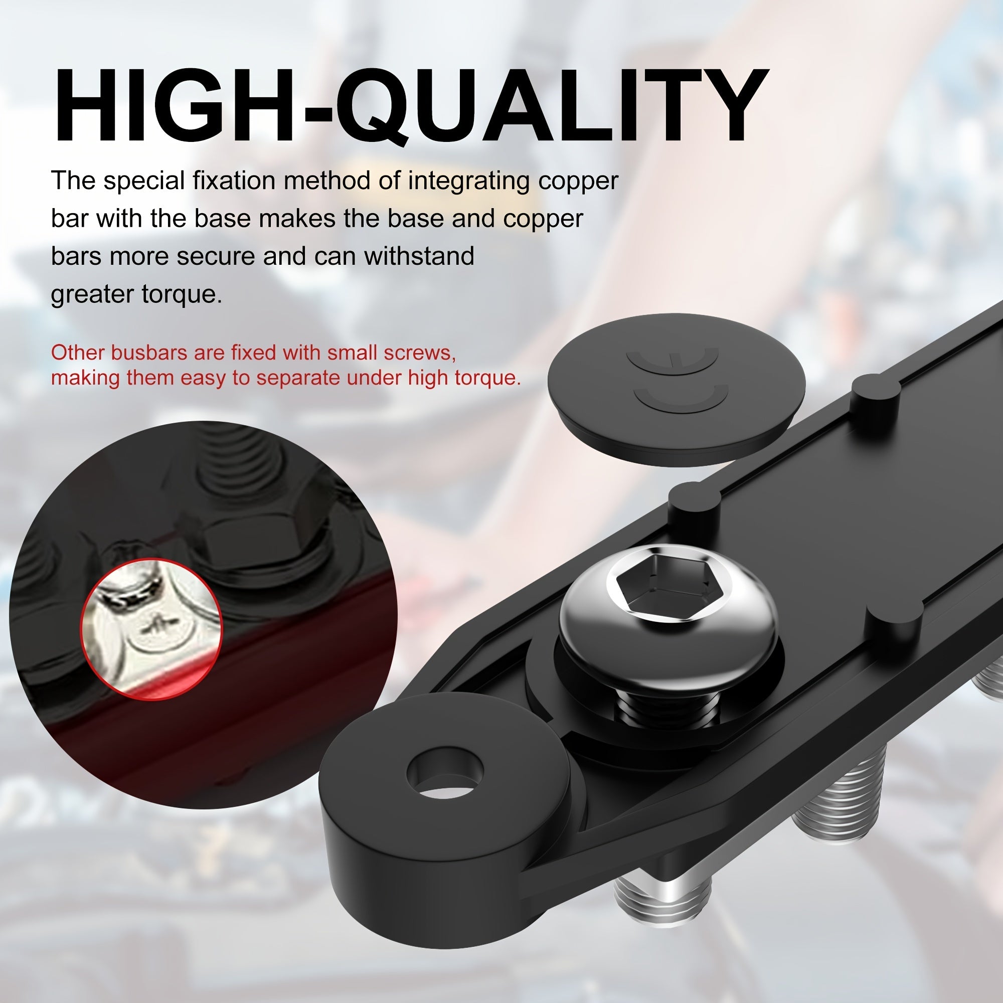 12V Bus Bar Power Distribution Block 250A 3/8" Terminals Marine Automotive