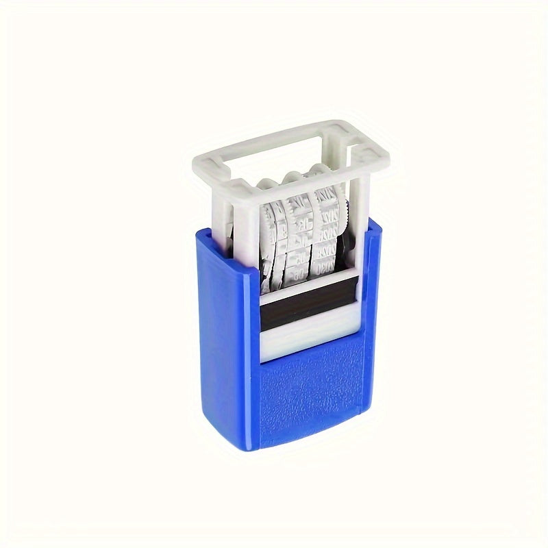 Flip Back Ink Date Stamp with Adjustable Japanese Korean Hand Seal Plastic