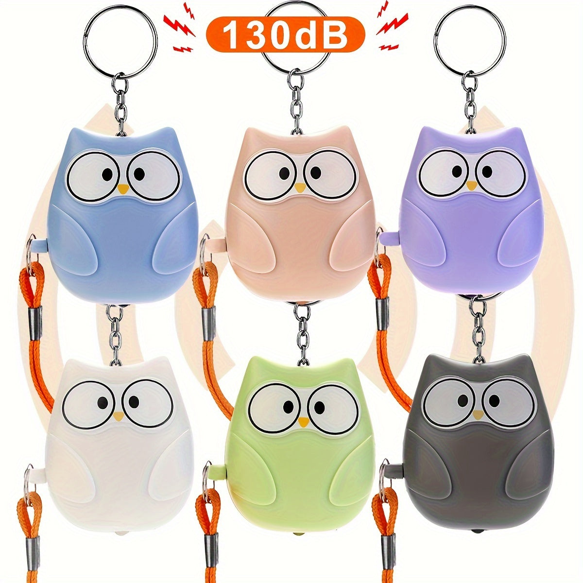 130dB Personal Safety Alarm for Women with LED Light Outdoor Self-Defense Security Siren