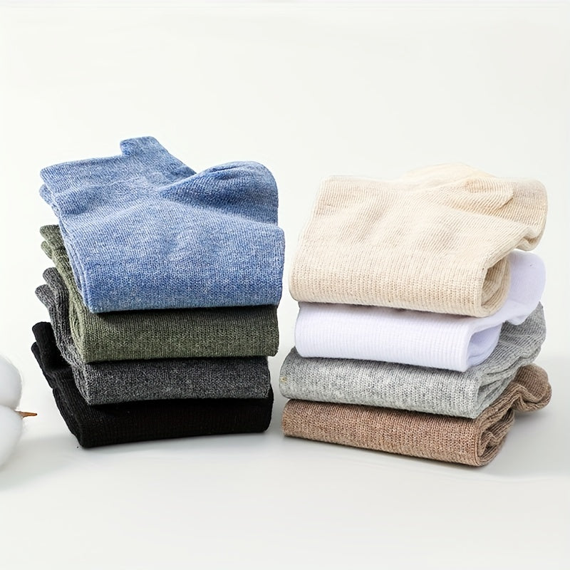 Men's Breathable Sweat-Absorbing Anti-Odor Short Socks Pack of 5 or 10 Summer Socks