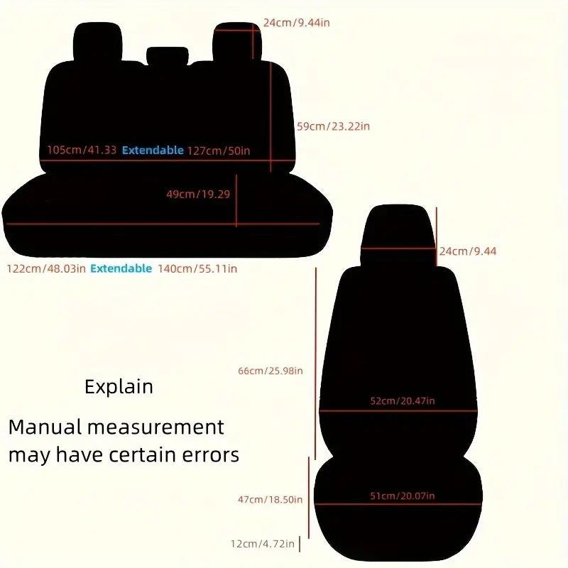 Universal Fit Faux Leather Car Seat Covers Full Set for 5 Seats All-Season Sponge Filled