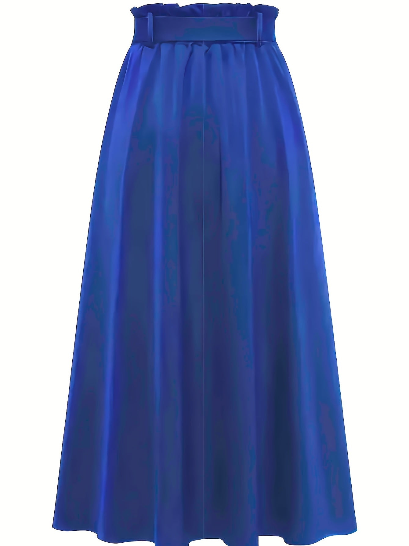 Women's Green Polyester Midi Skirt with Tie Detail for Spring Summer Machine Washable