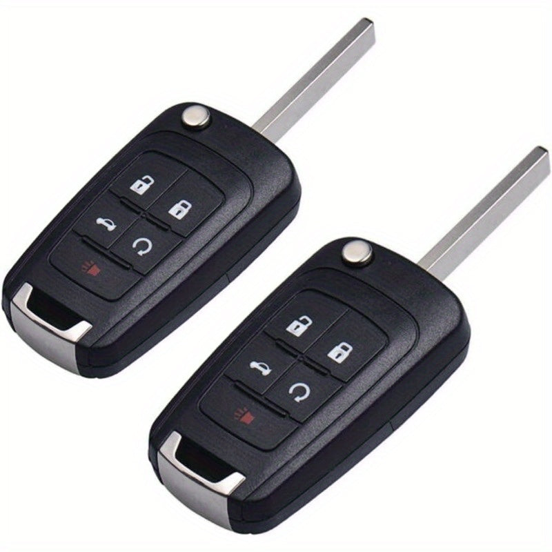Car Key Shell Replacement ABS 5-Button Flip Key Durable and Easy to Install