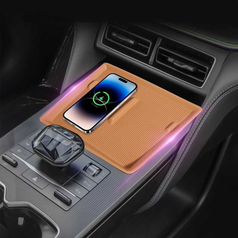 Silicone Car Center Console Mat Non-Slip Phone Pad for Car Interior Accessory