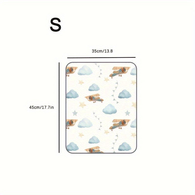 Waterproof Reusable Diaper Changing Pad with Pattern for Babies and Toddlers
