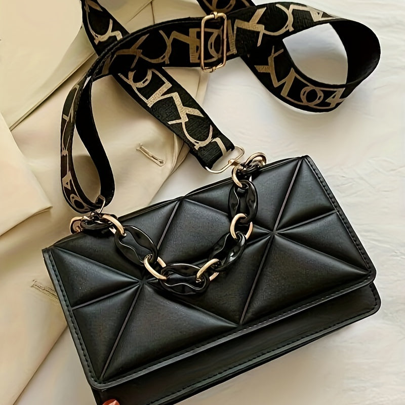 Ayollar uchun zamonaviy mini emboslangan krossbody sumka, tasodifiy foydalanish uchun ideal.