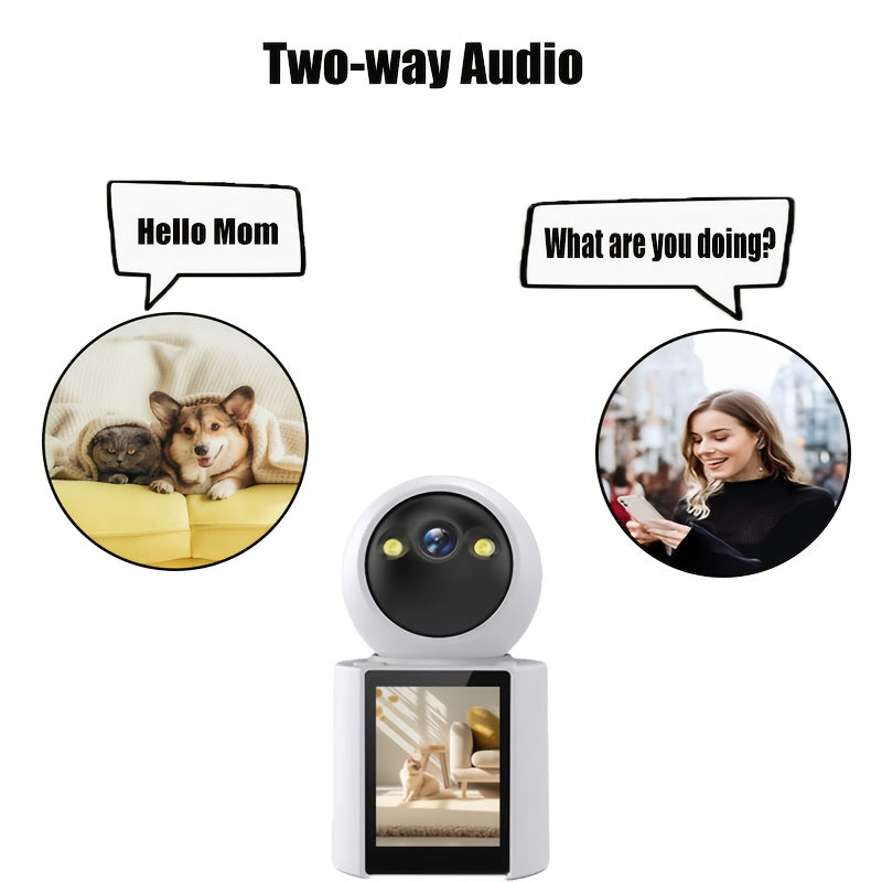 Indoor Wireless Security Camera with Night Vision Two-Way Audio and Baby Monitoring