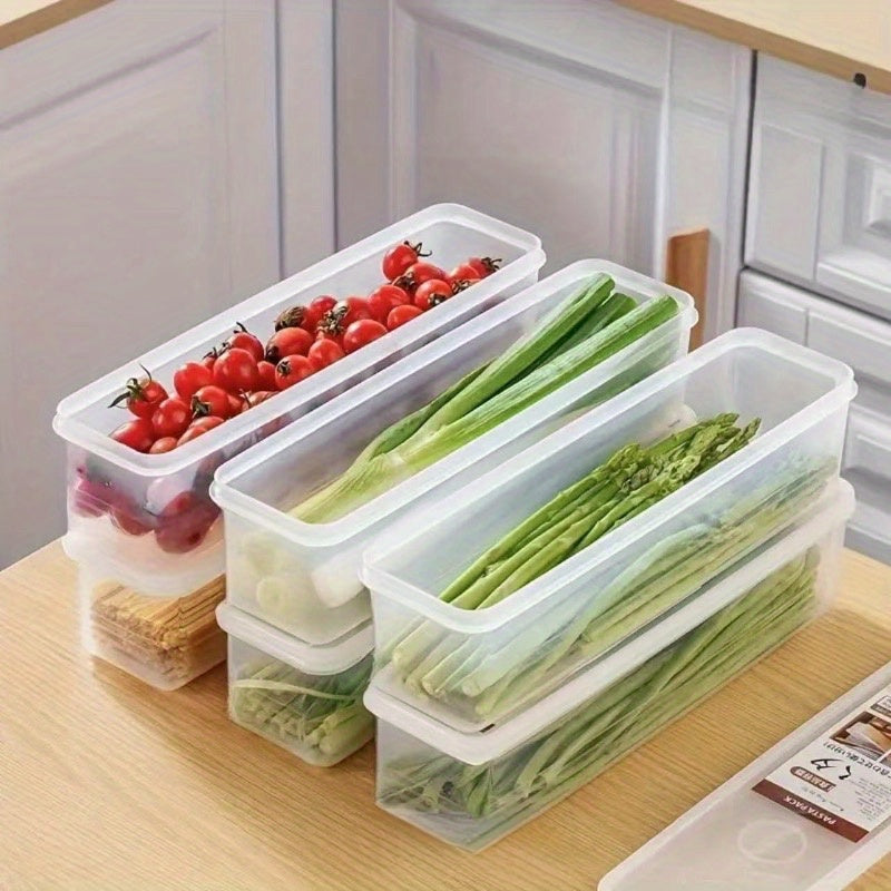 Juego de 3 recipientes de almacenamiento de cocina reutilizables sin BPA, apilables, aptos para congelador