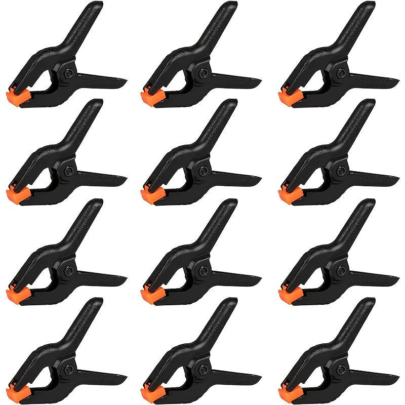 12 Spring Clamps Small Plastic Backdrop Clips for Photography Crafts and Woodworking