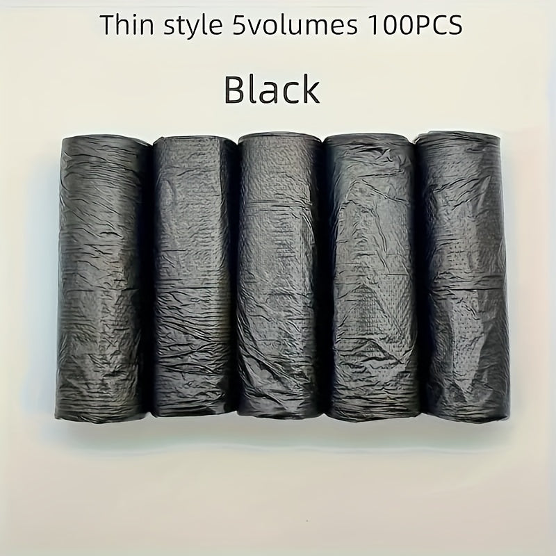 100 qora og'ir vaznli, yuvilmaydigan, bir martalik axlat sumkasi, oshxona va tashqarida foydalanish uchun