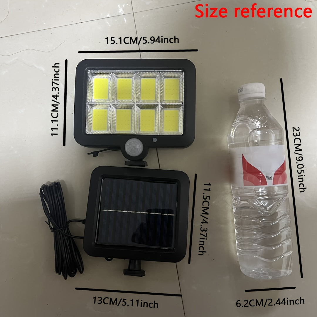 Lámpara de pared LED alimentada por energía solar con sensor de movimiento, 3 modos de iluminación, decoración exterior