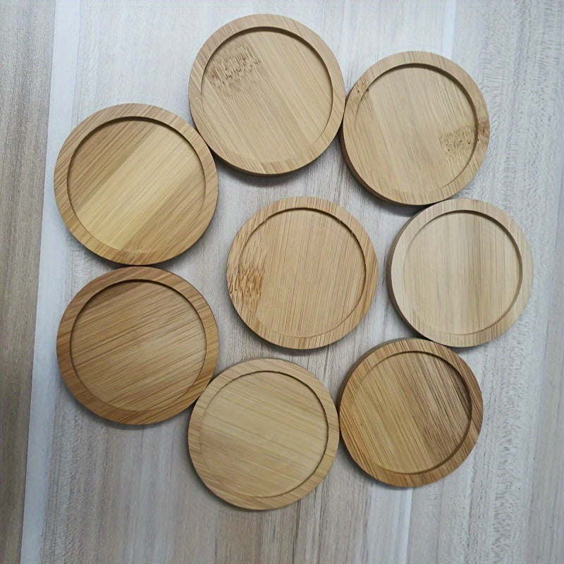 Round Bamboo Coaster for Cups Water Cup Insulation Mat Tea Cup Mat