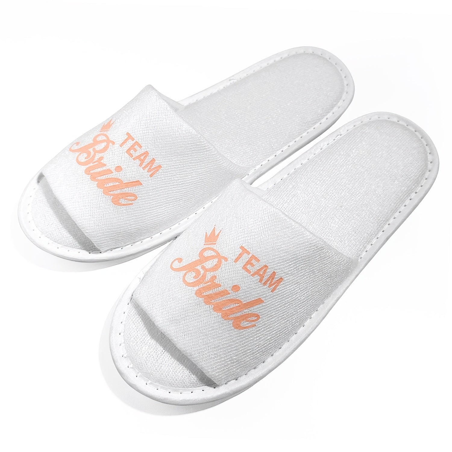 Набор свадебных тапочек с открытым носком, мягкой подошвой, уютные шлепанцы для подружек невесты