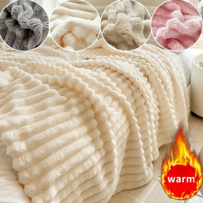 Cozy Thick Blanket for Bed Sofa Throw Soft Warm All-Season