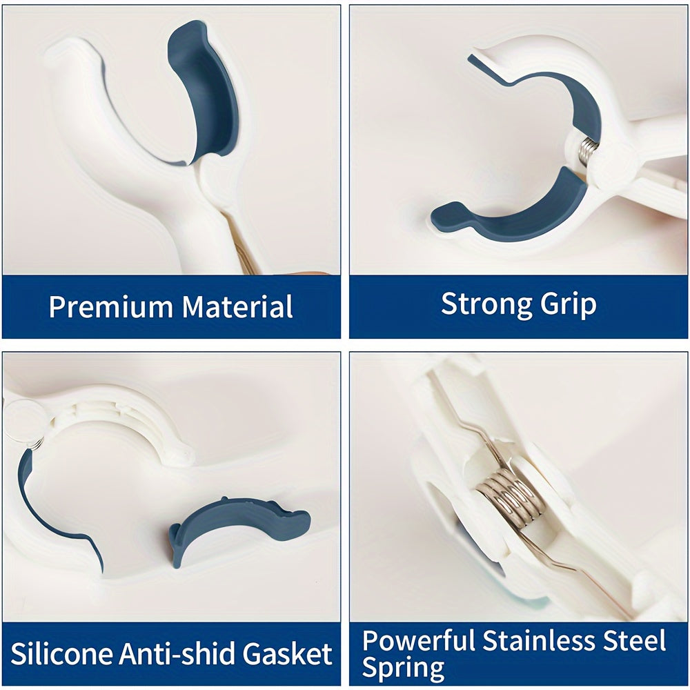 Heavy-Duty Plastic Clothes Pins Set for Towels, Clothes, and Blankets, 6 Pack