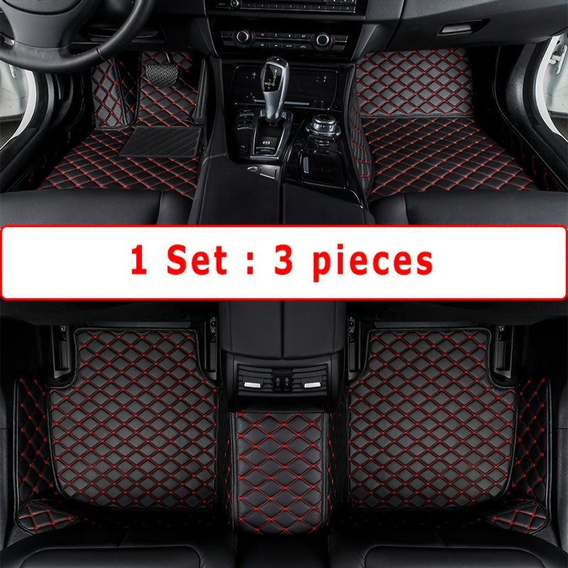 Car Floor Mats Artificial Leather Set for Sedan Interior Accessories
