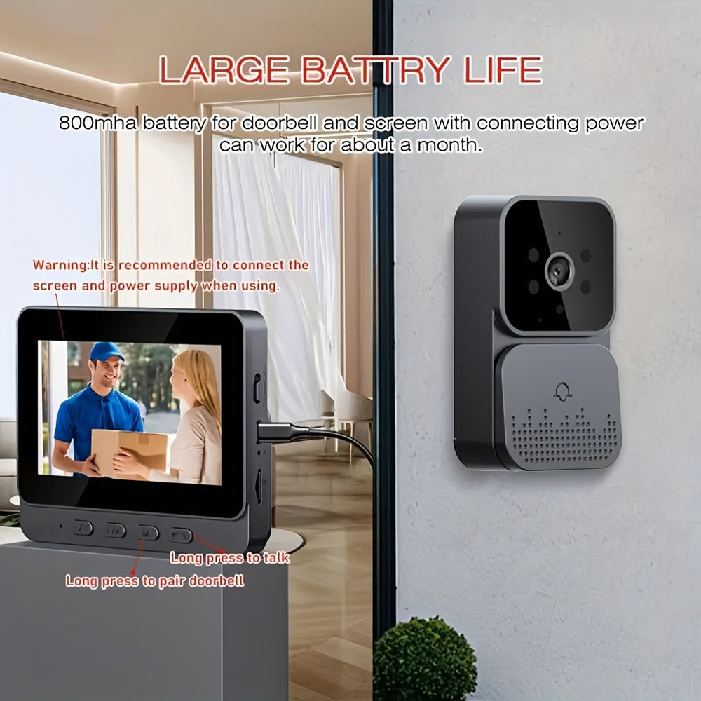 10.92cm Wireless Indoor Security Camera with Night Vision and Two-Way Audio