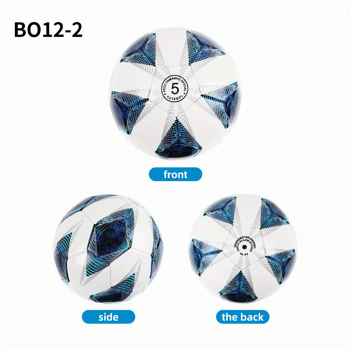 Balón de fútbol de PVC cosido a mano para adultos, para entrenamiento y juego al aire libre