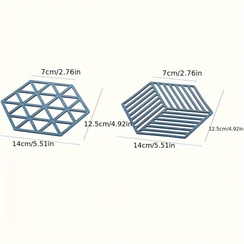 Set of Plastic Cubby Shelf Coasters with Geometric Pattern, Heat-Resistant, Non-Slip