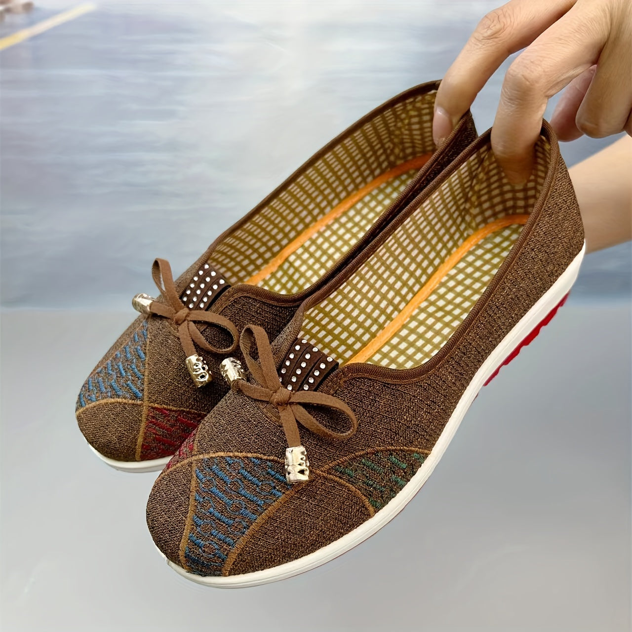 Casual Shoes for Middle-Aged Women Flat Bottom Soft Sole All-Season Comfortable