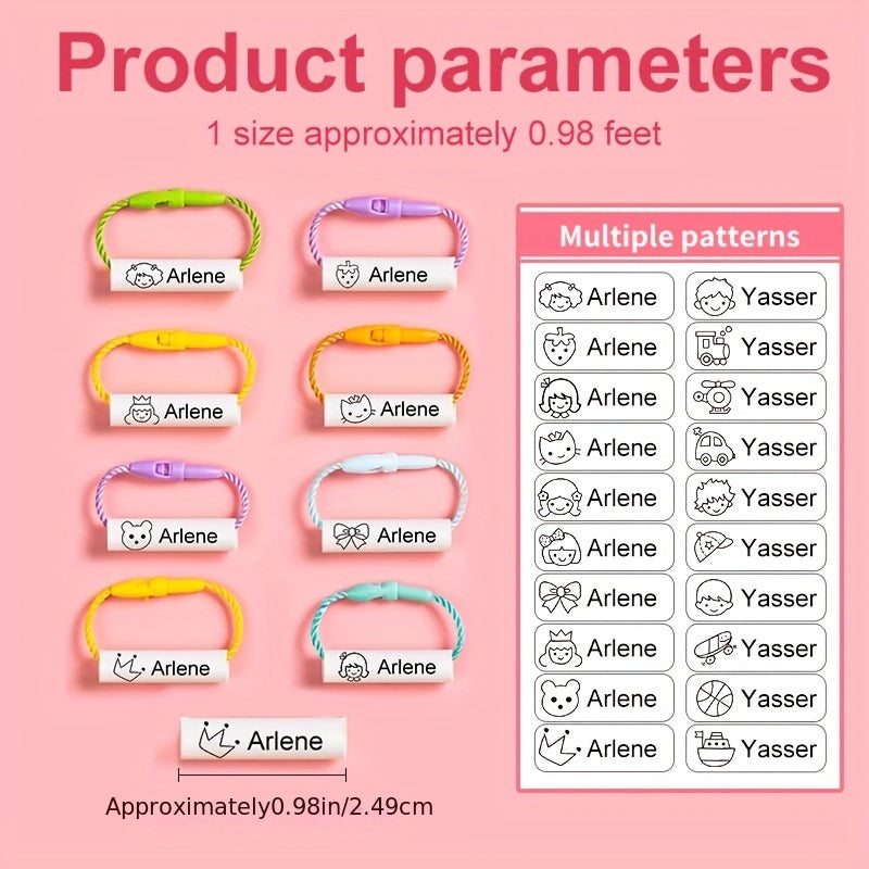 20/40pcs Personalized Shoe Name Tags for Shoes and Clothing, Durable Pastel Colors