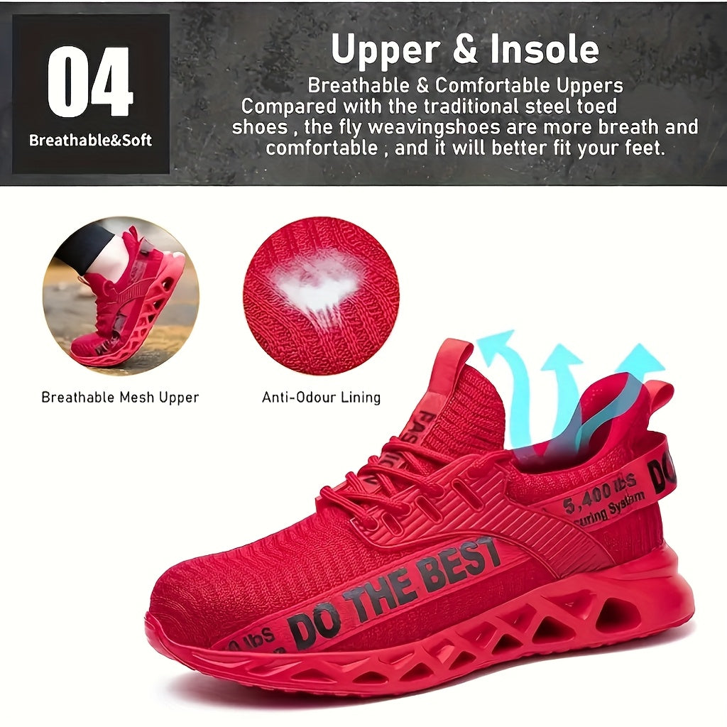 Women's Comfortable All-Season Work Shoes Anti-Puncture Safety Boots