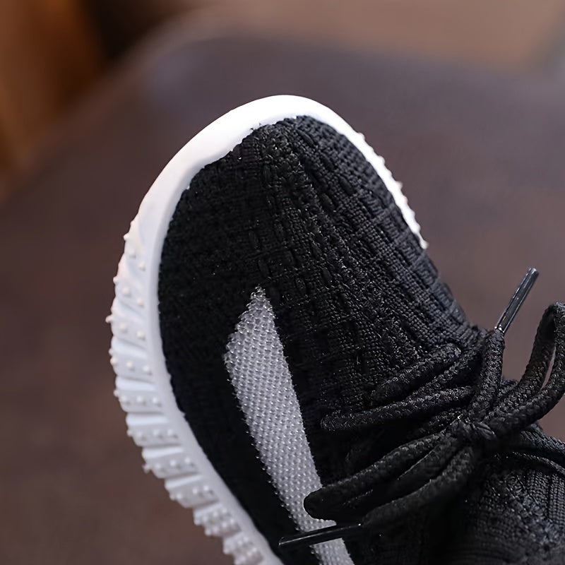 Kids Casual Flat Sneakers for Boys and Girls All-Season Fabric Slip-On Round Toe