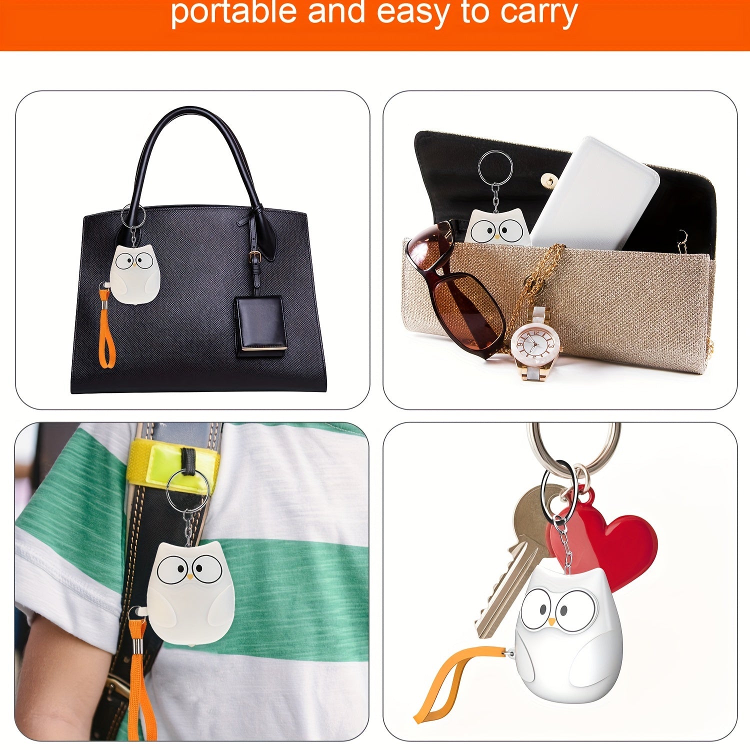 130dB Personal Safety Alarm for Women with LED Light Outdoor Self-Defense Security Siren